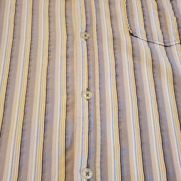 VTG Marlboro classics Blue White Yellow Button Down Shirt L - Picture 8 of 12